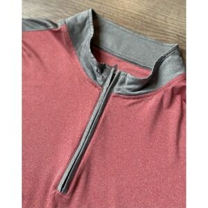 johnnie-O Red and Gray Quarter-Zip Sweatshirt